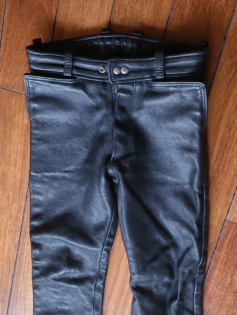 Black Men's Or Women Leathers Rider Motorcycle Pants Trousers - Classic Slim Fit